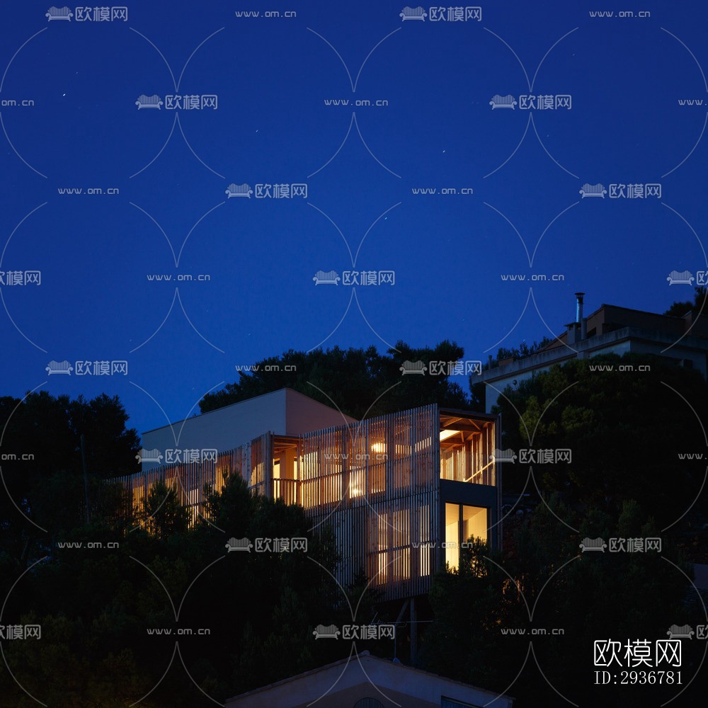 现代居住建筑效果图下载（渲染图6）