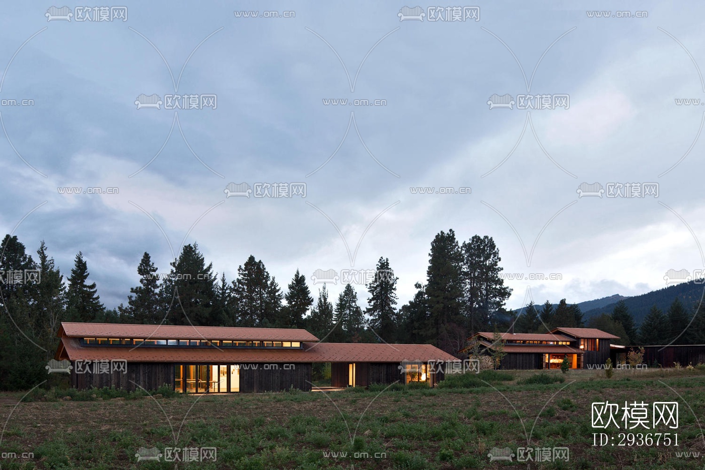 现代居住建筑效果图下载（渲染图7）