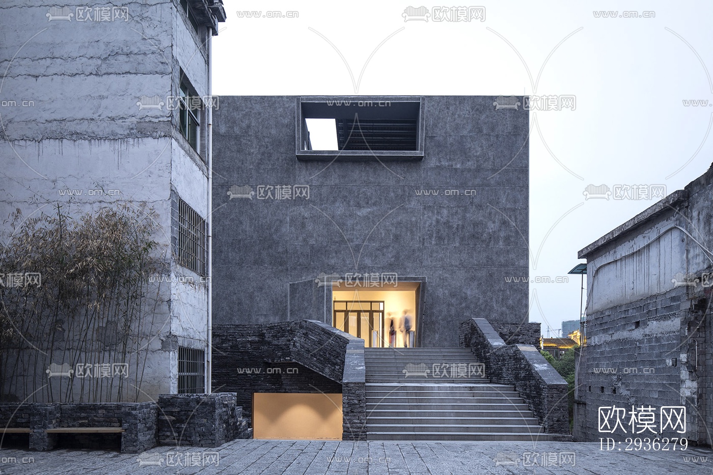 新中式美术博物馆效果图下载（渲染图14）