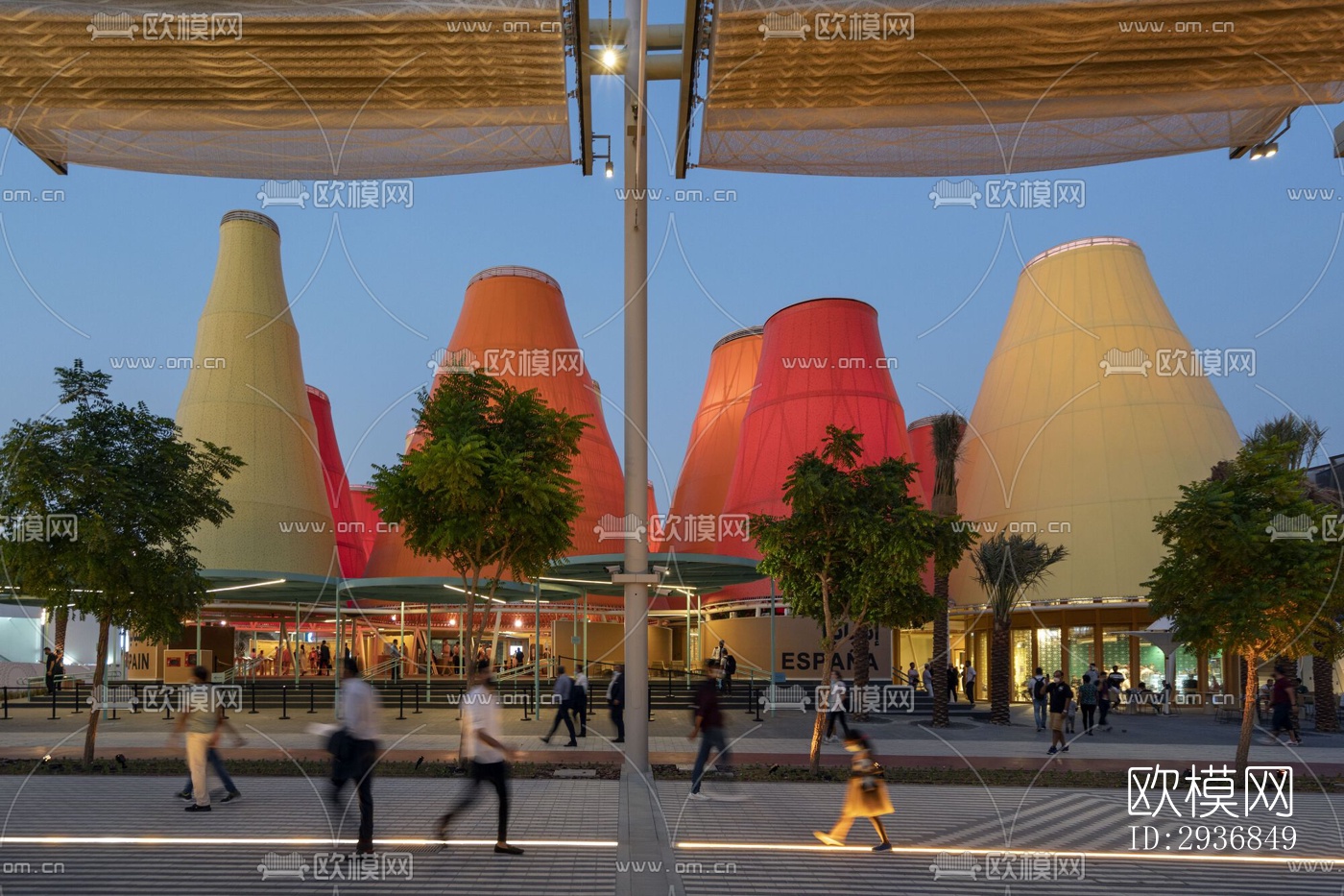 现代文体建筑效果图下载（渲染图8）