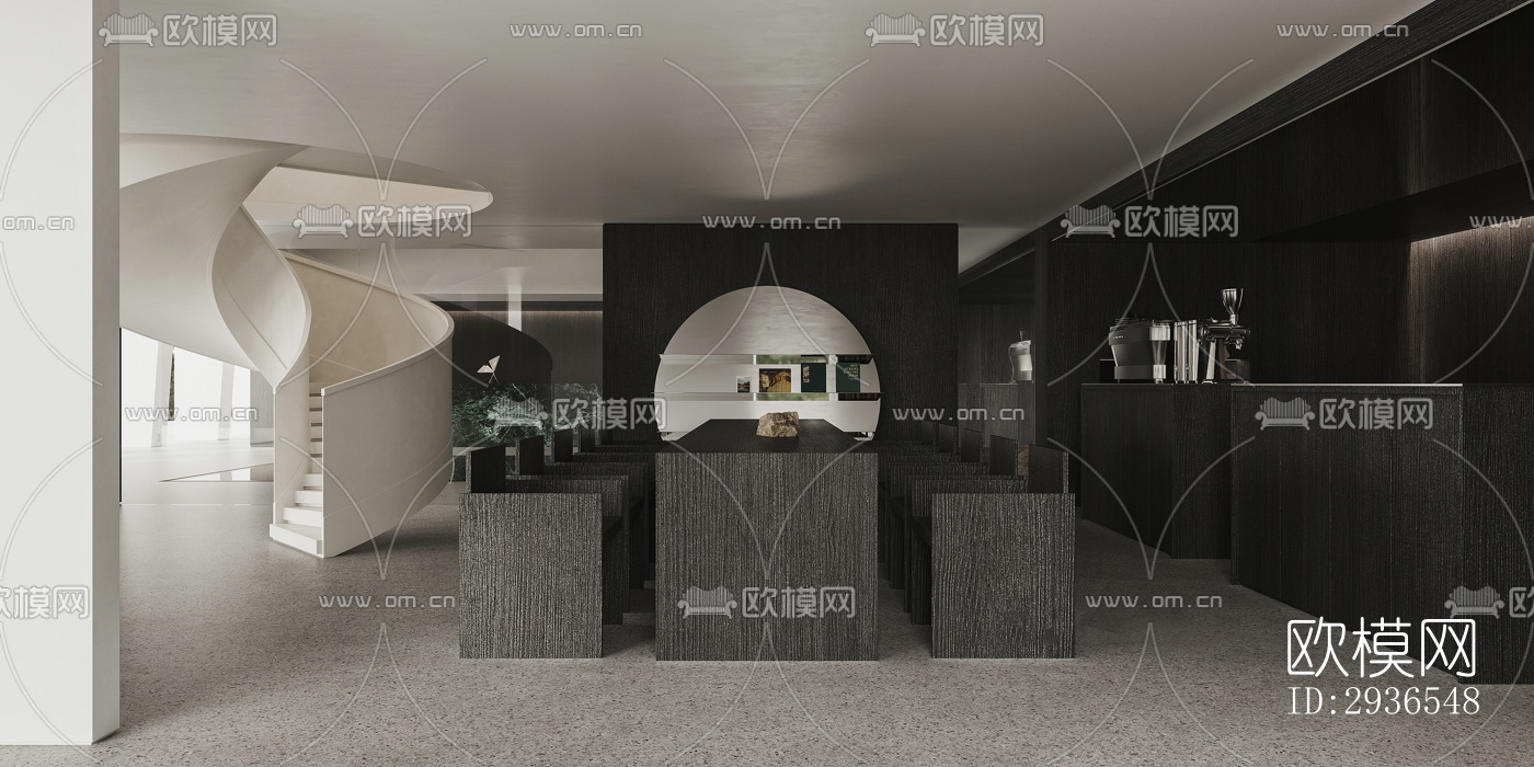 现代商务大堂效果图下载（渲染图8）