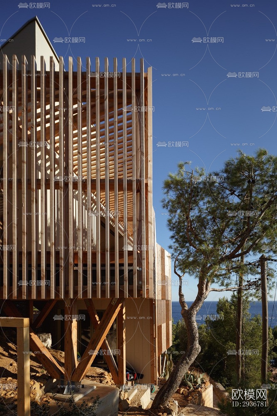 现代居住建筑效果图下载（渲染图9）