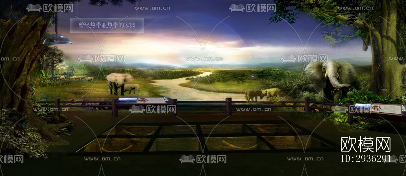 新中式美术博物馆效果图下载（渲染图12）