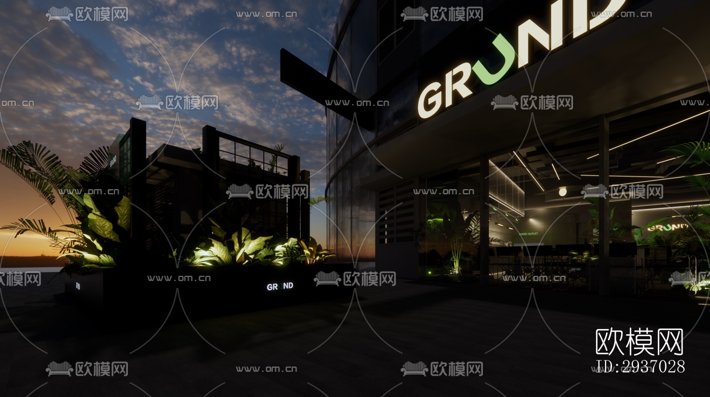 工业风咖啡奶茶效果图下载（渲染图17）