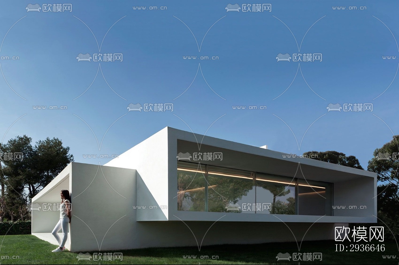 现代居住建筑效果图下载（渲染图13）