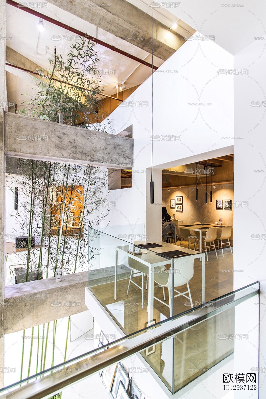 工业风西餐厅效果图下载（渲染图20）