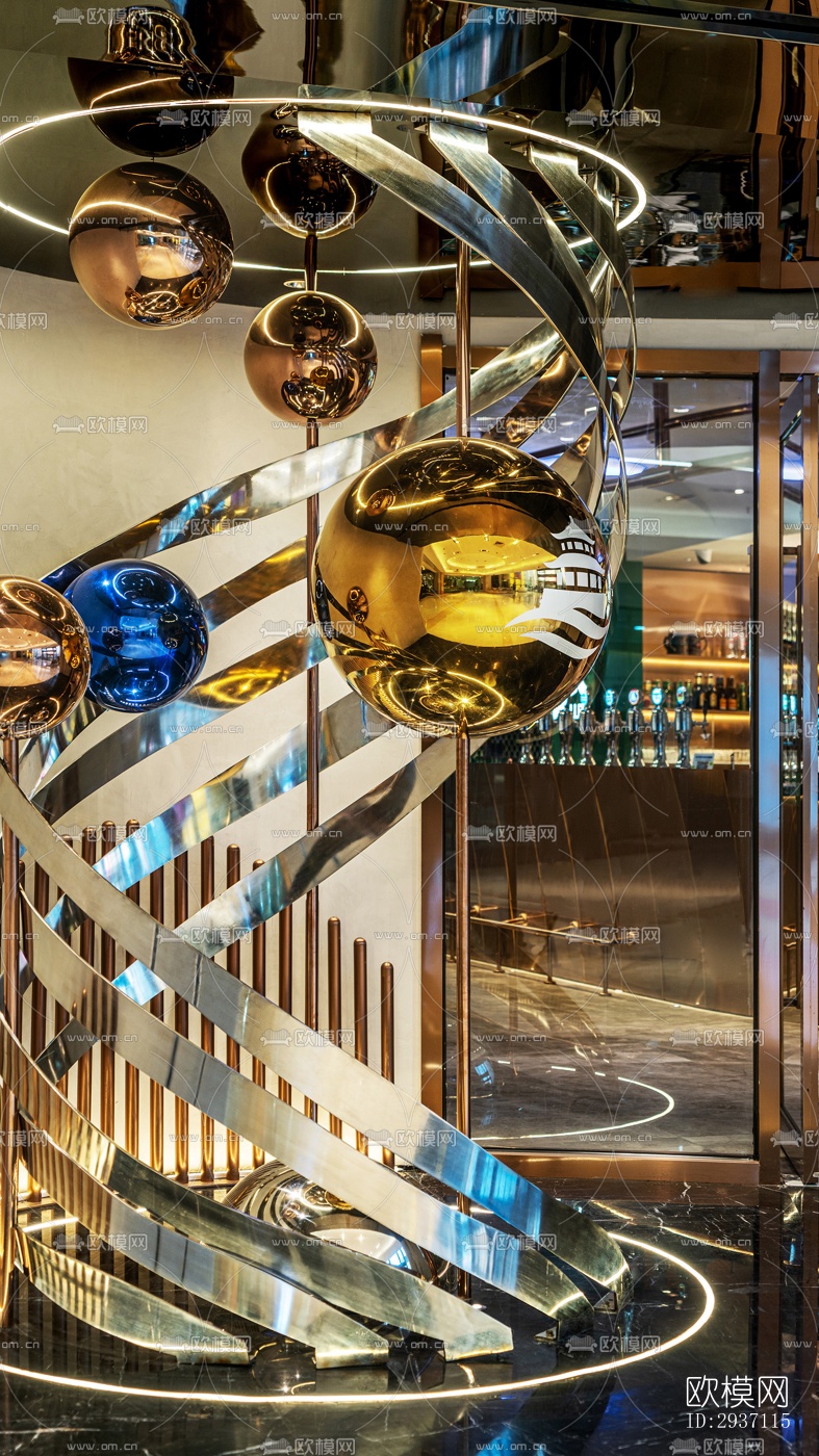 后现代西餐厅效果图下载（渲染图3）