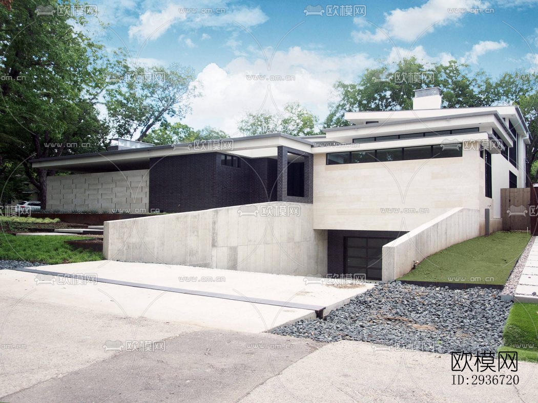 现代居住建筑效果图下载（渲染图2）