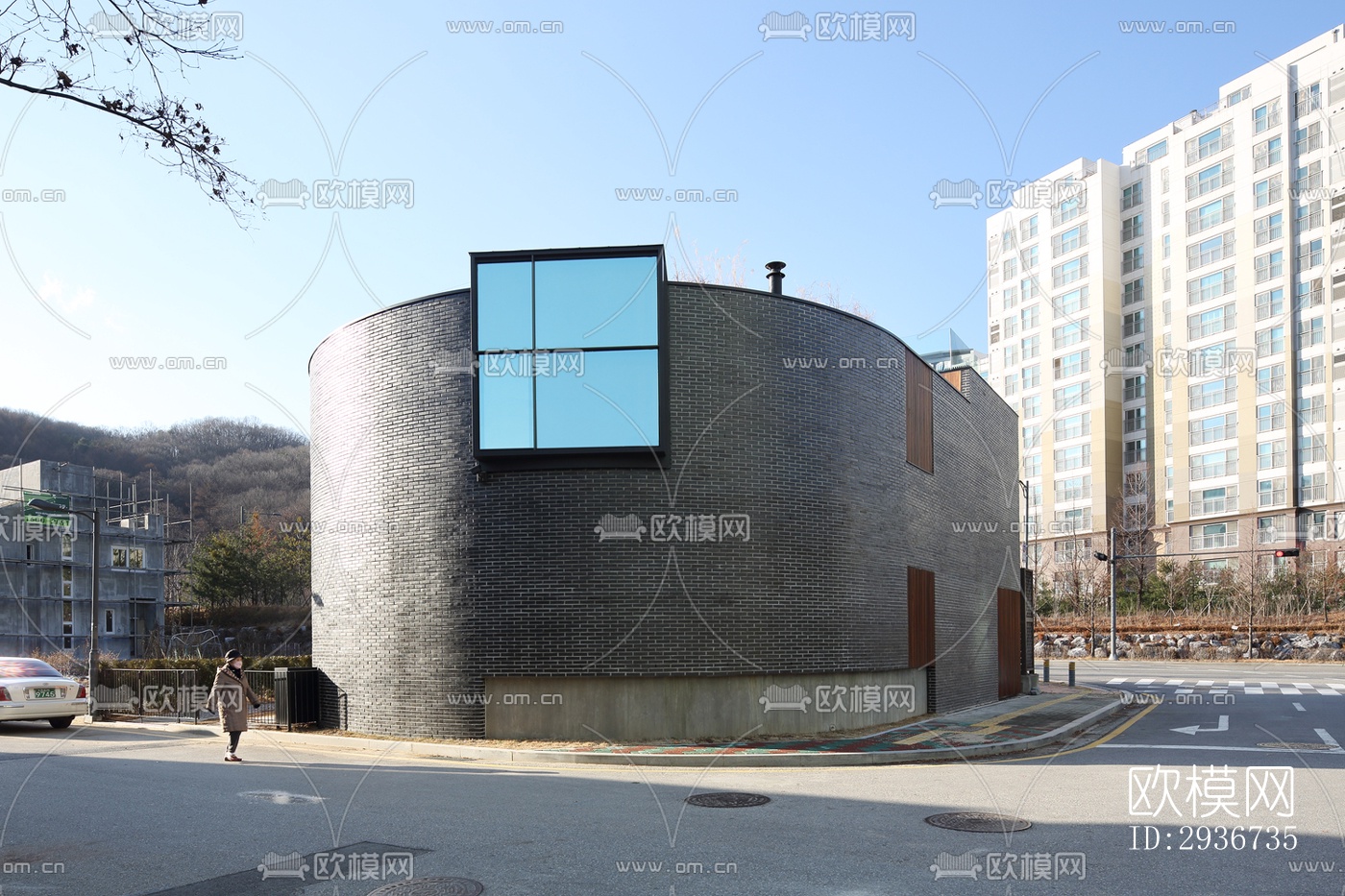 现代居住建筑效果图下载（渲染图9）