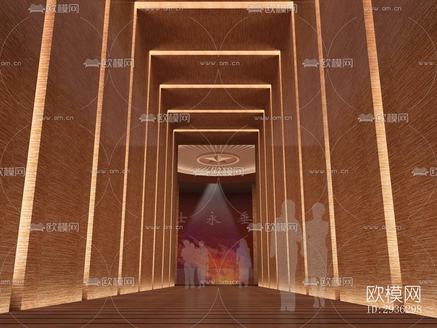 新中式美术博物馆效果图下载（渲染图20）