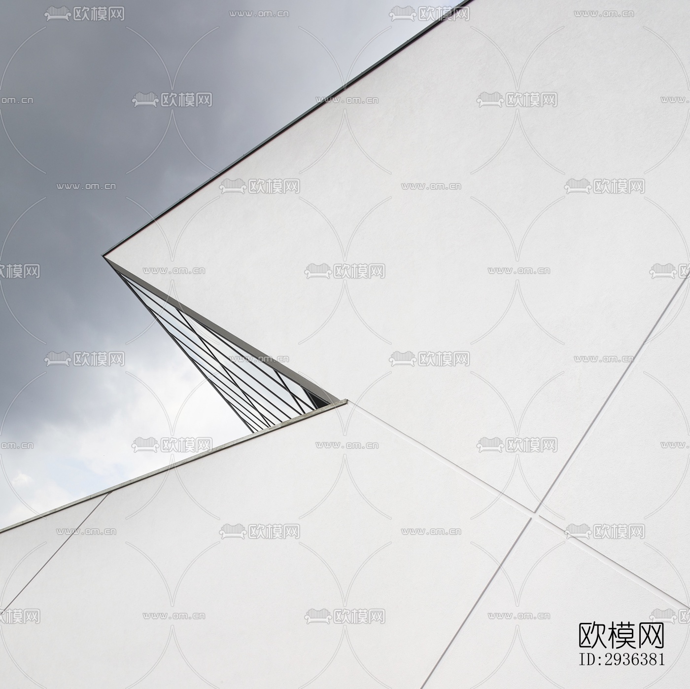 高级灰美术博物馆效果图下载（渲染图2）