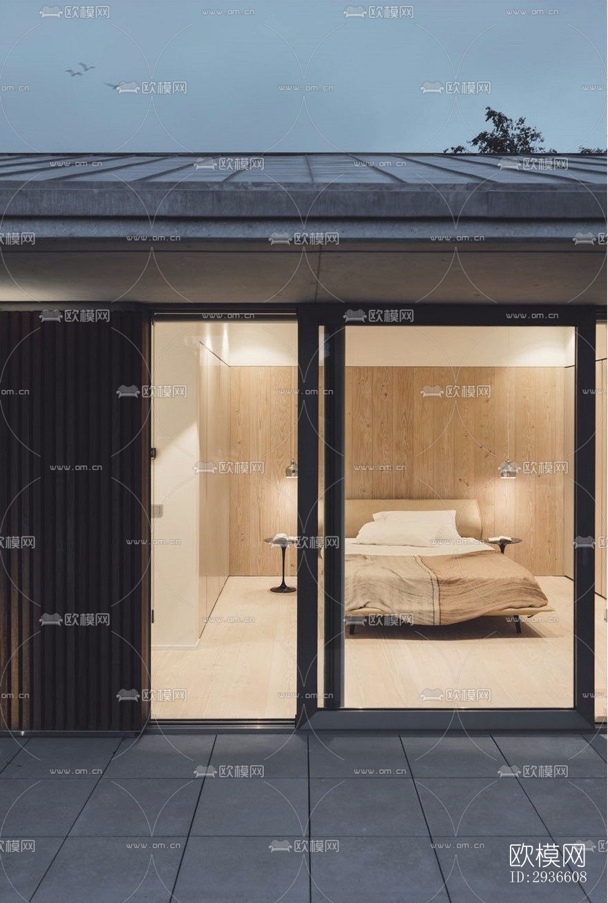 工业风居住建筑效果图下载（渲染图14）