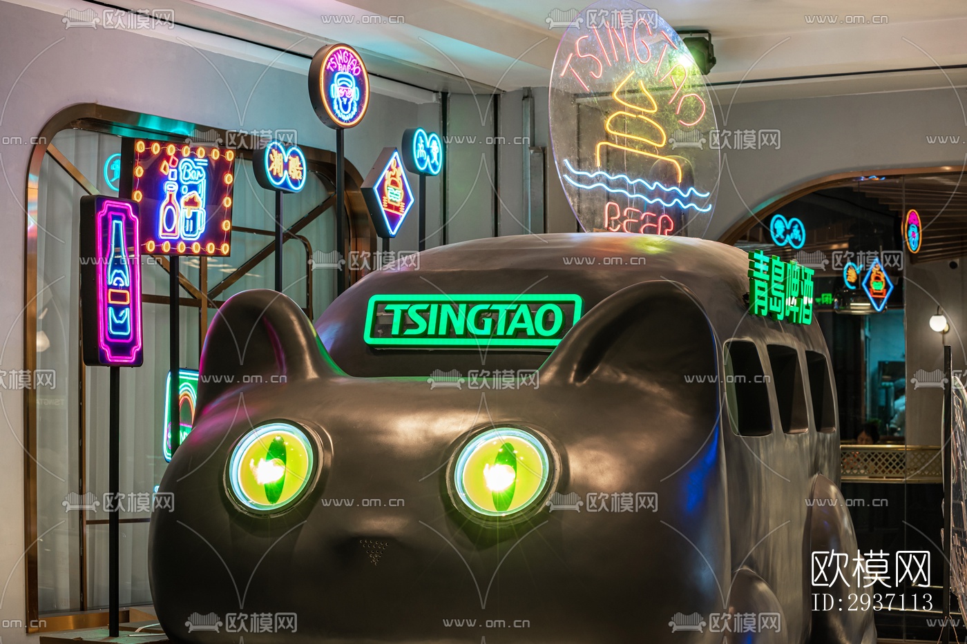 后现代西餐厅效果图下载（渲染图18）