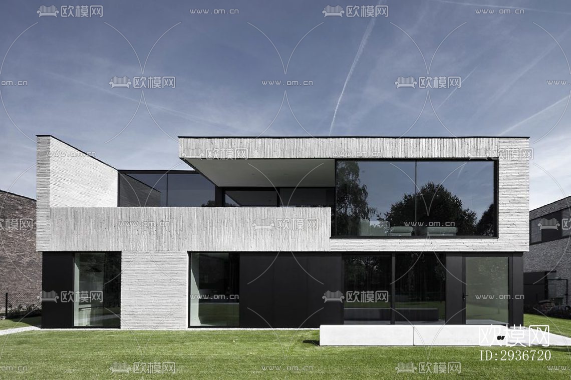 现代居住建筑效果图下载（渲染图12）