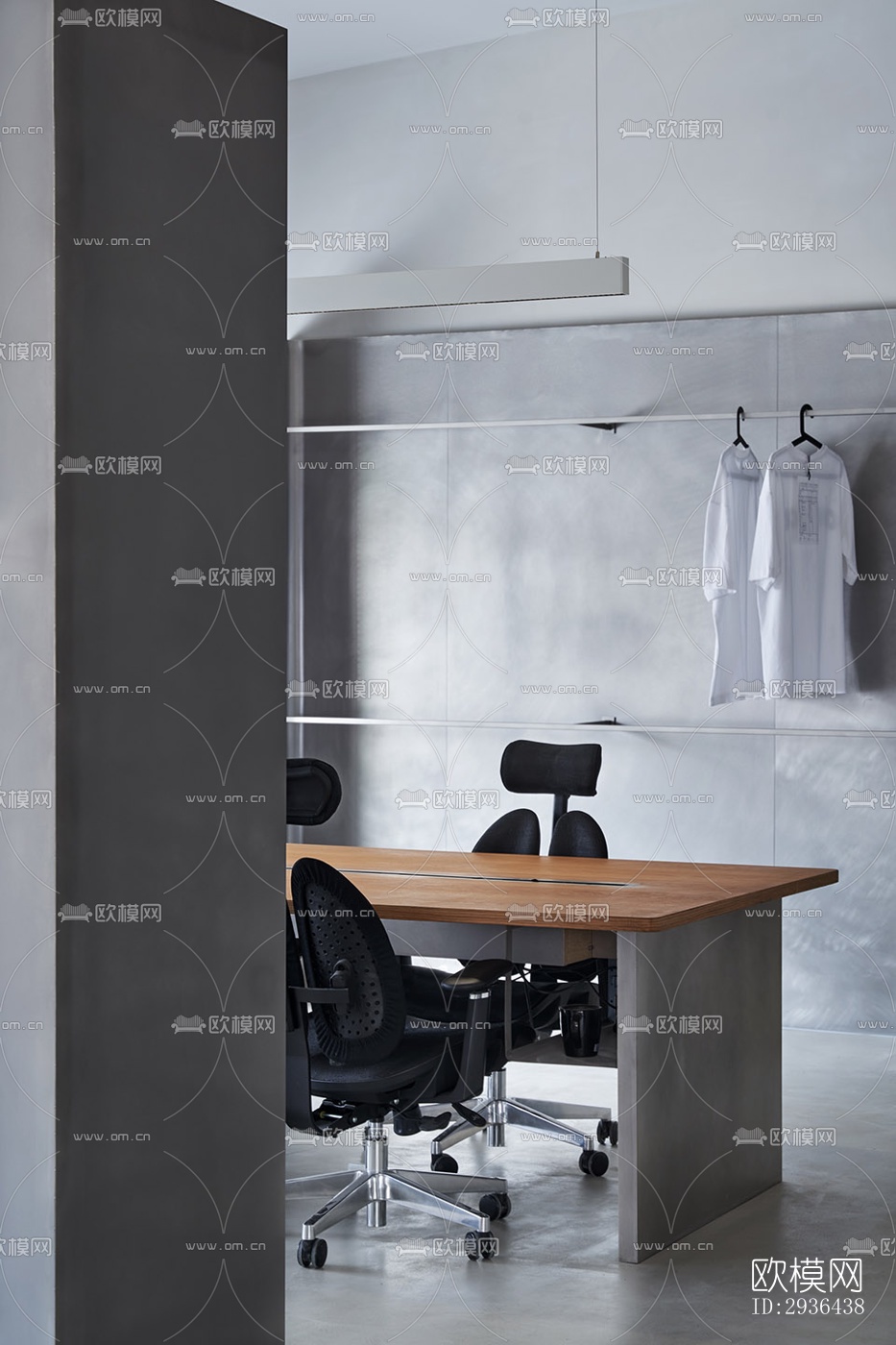 工业风办公区效果图下载（渲染图5）