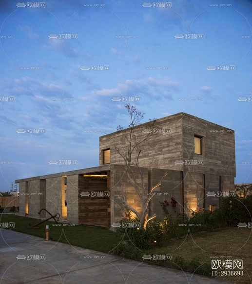 现代居住建筑效果图下载(渲染图10)