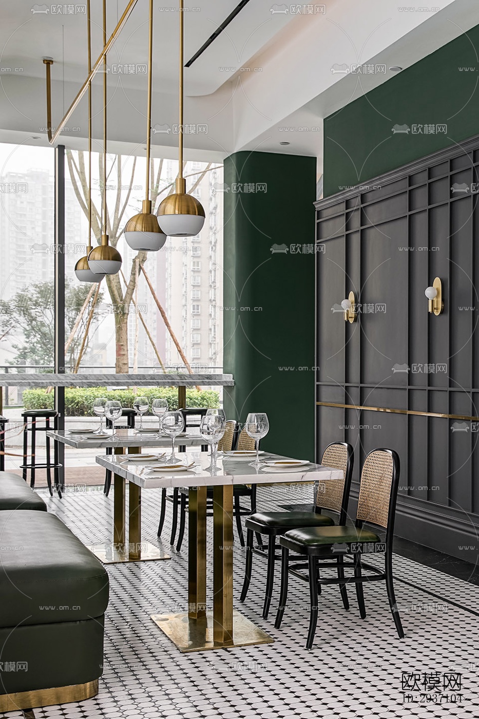 东南亚西餐厅效果图下载（渲染图19）