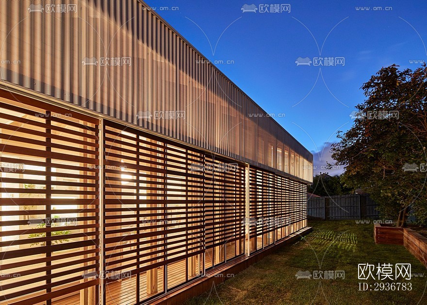 现代居住建筑效果图下载（渲染图9）