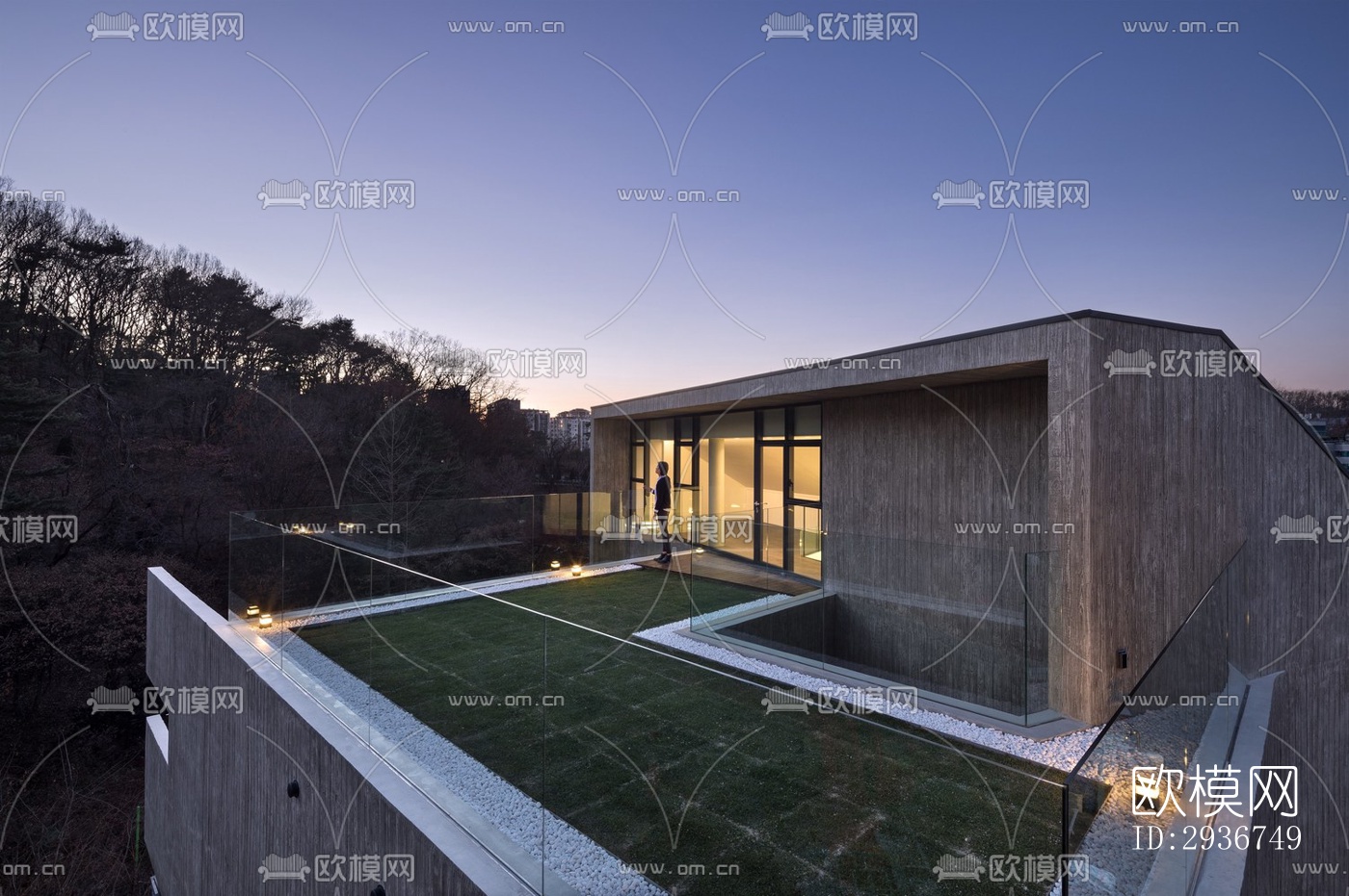 现代居住建筑效果图下载（渲染图9）