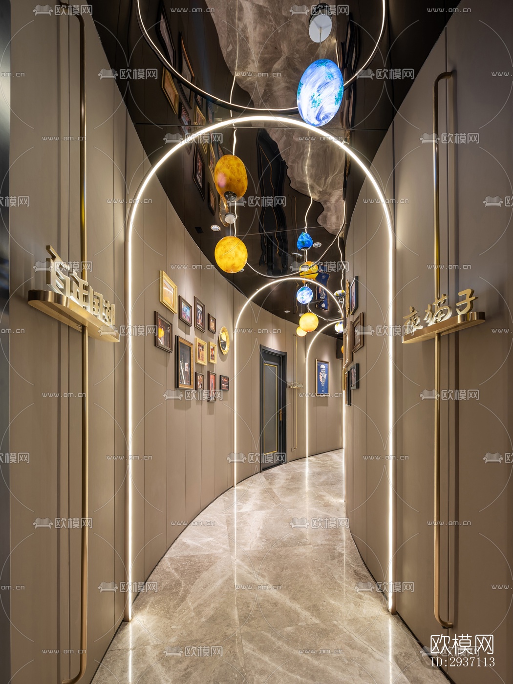 后现代西餐厅效果图下载（渲染图3）