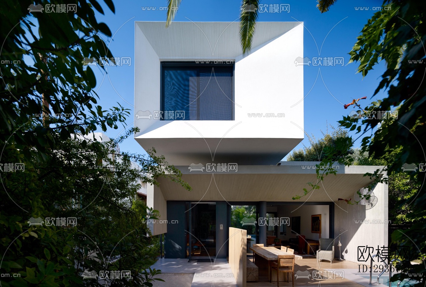 现代居住建筑效果图下载（渲染图14）