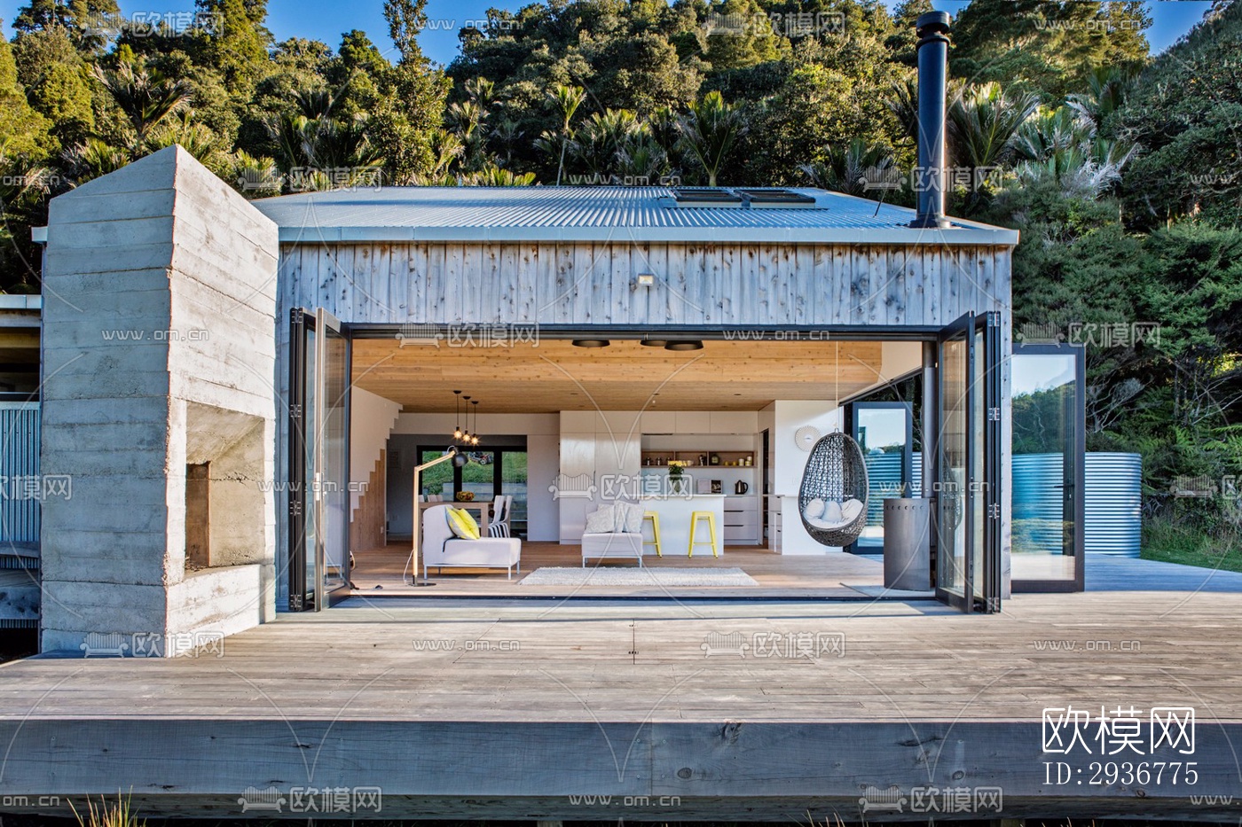 现代居住建筑效果图下载（渲染图3）