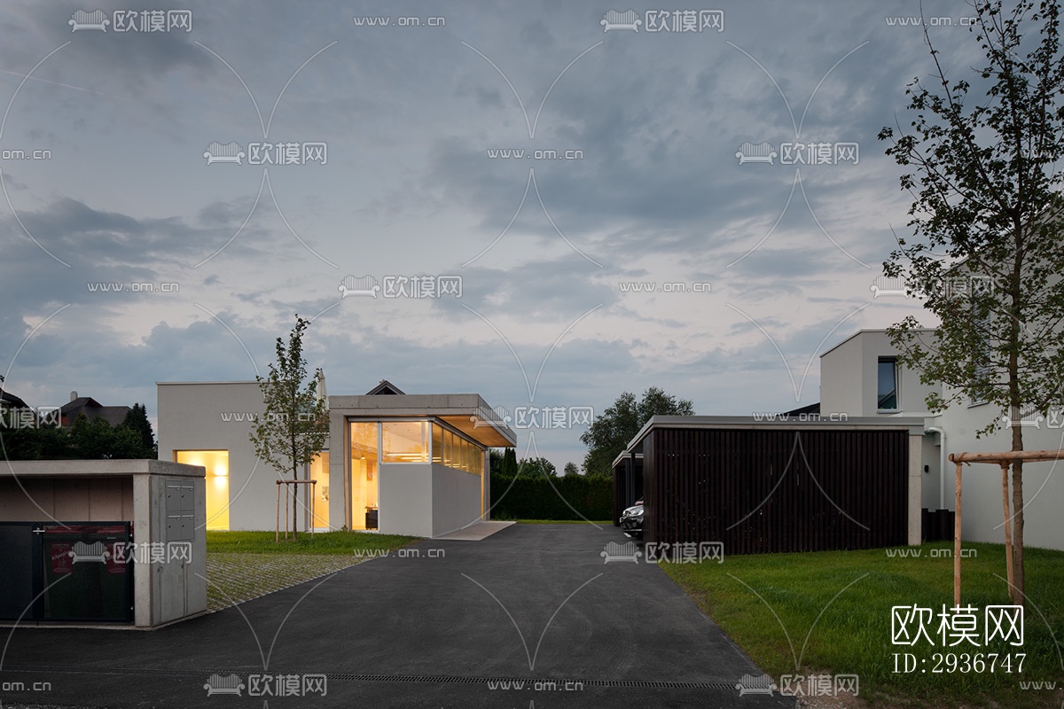 现代居住建筑效果图下载（渲染图9）