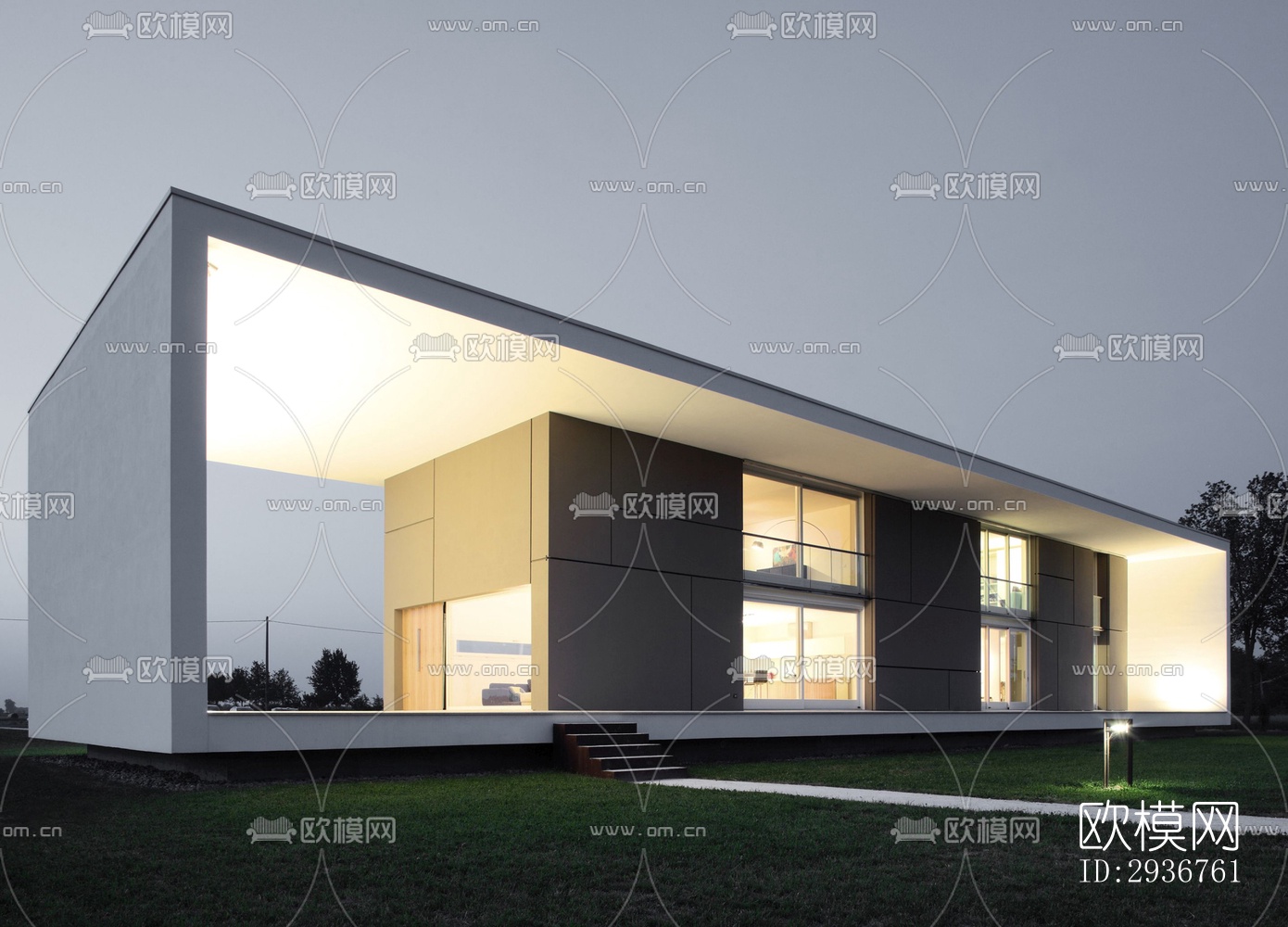 现代居住建筑效果图下载（渲染图16）