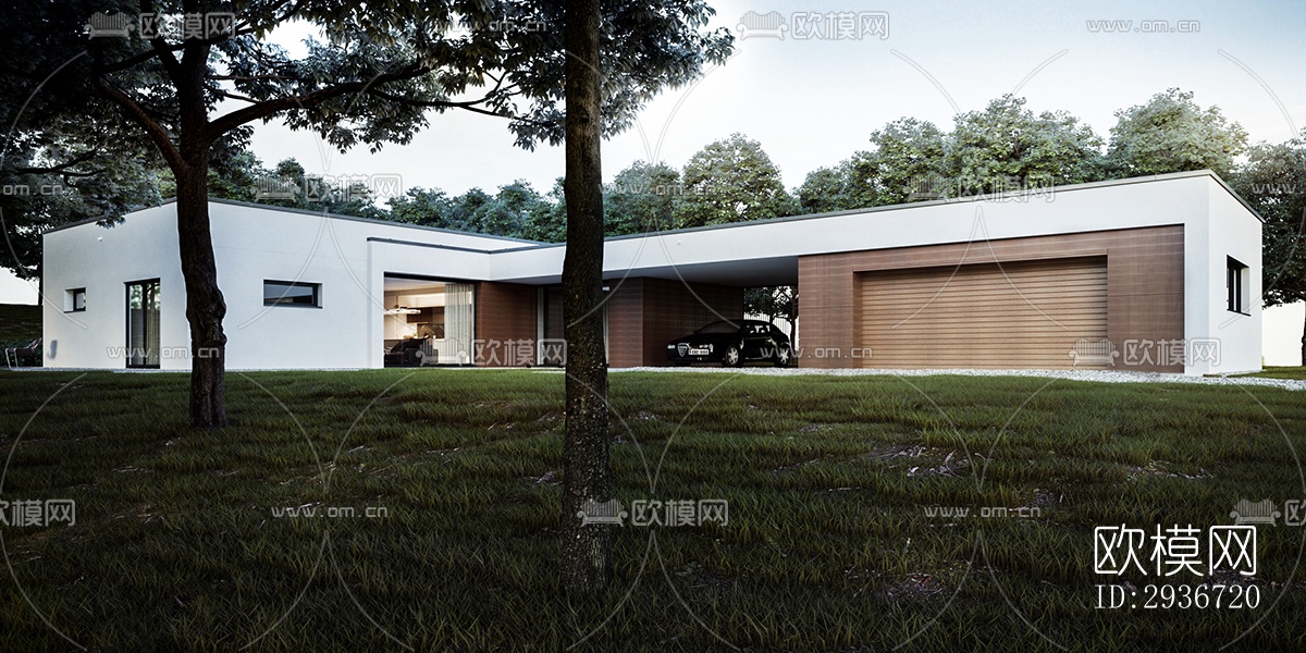 现代居住建筑效果图下载（渲染图15）