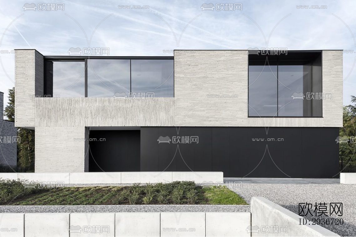 现代居住建筑效果图下载（渲染图10）