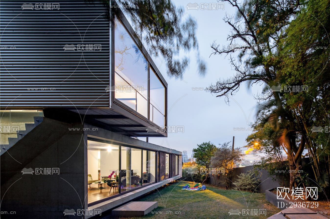 现代居住建筑效果图下载（渲染图16）