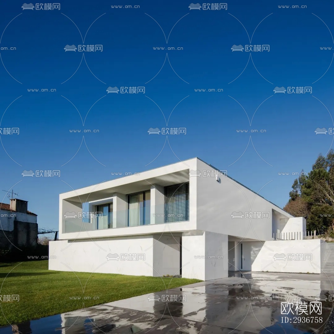 现代居住建筑效果图下载（渲染图18）