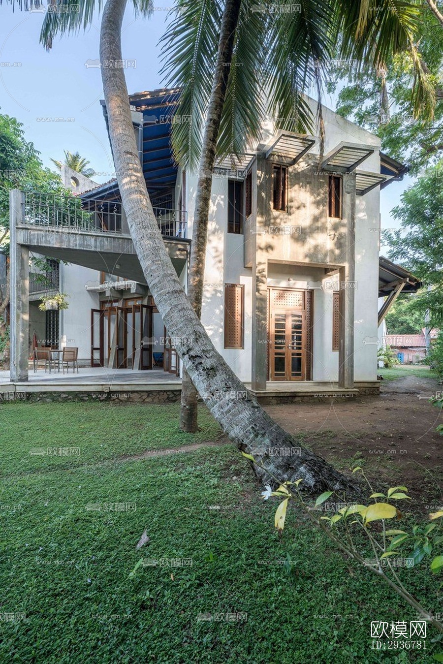 现代居住建筑效果图下载（渲染图1）