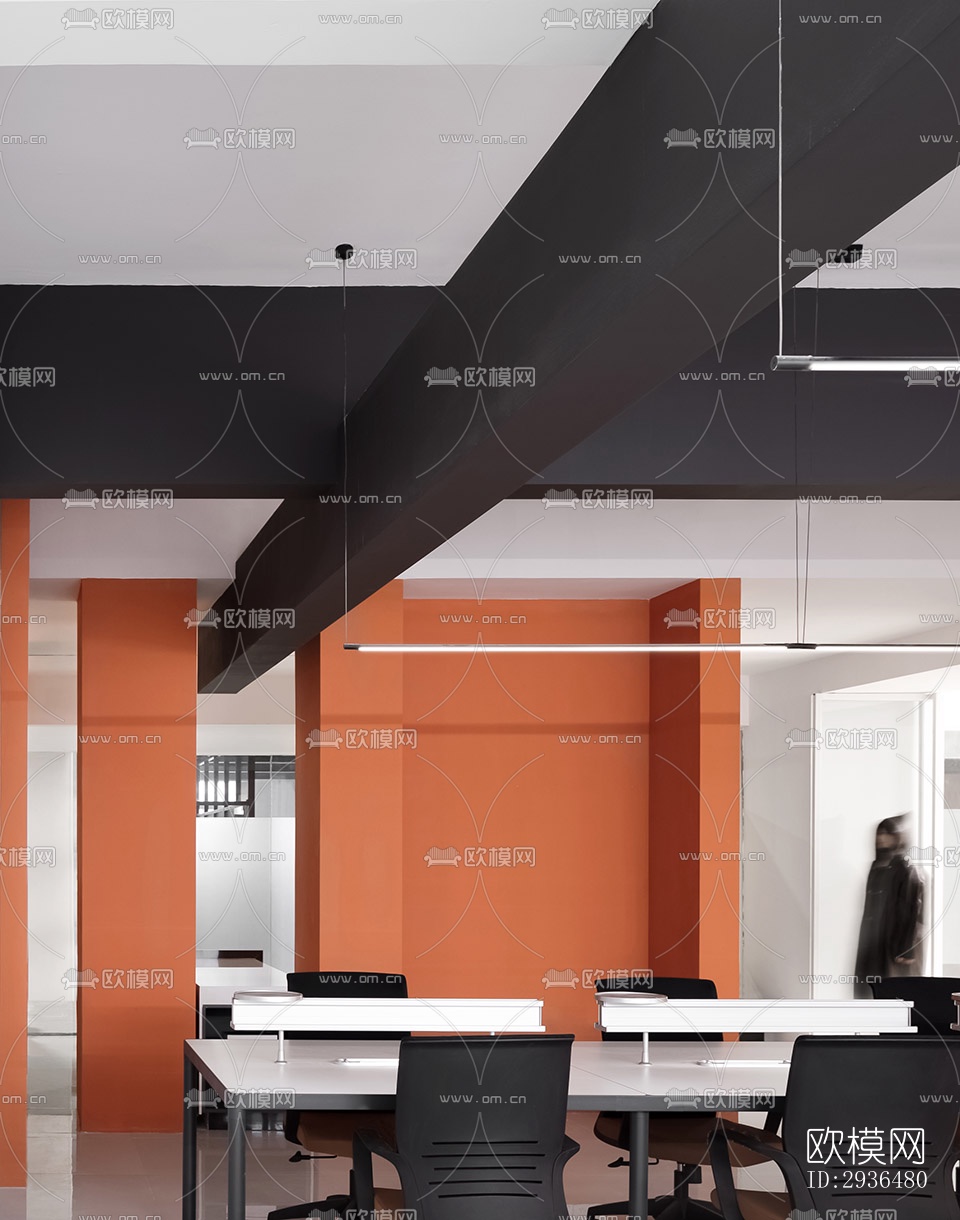 现代办公区效果图下载（渲染图7）