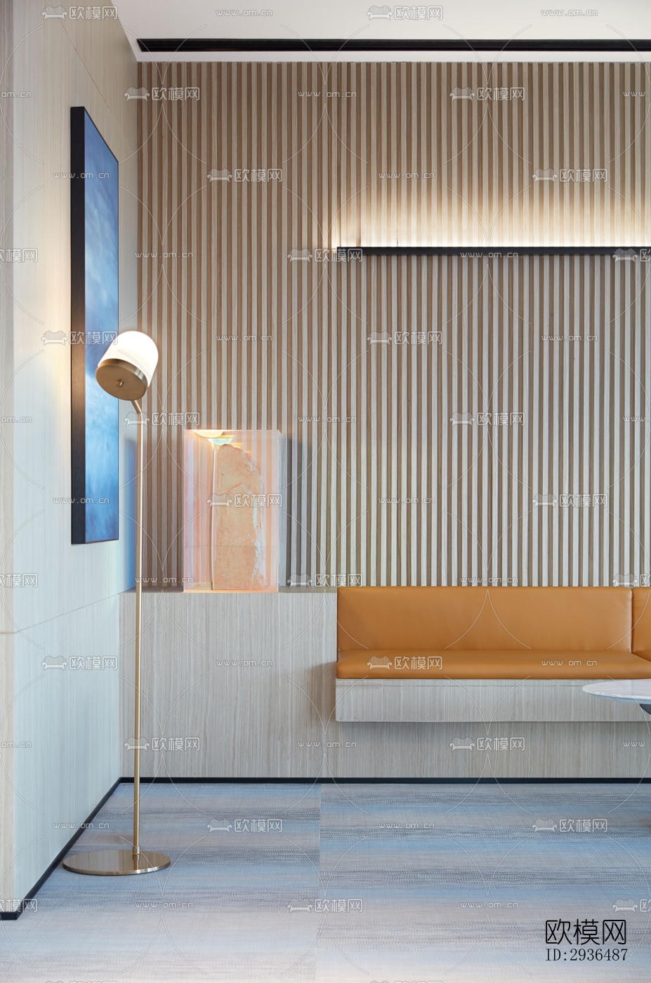 现代办公区效果图下载（渲染图6）