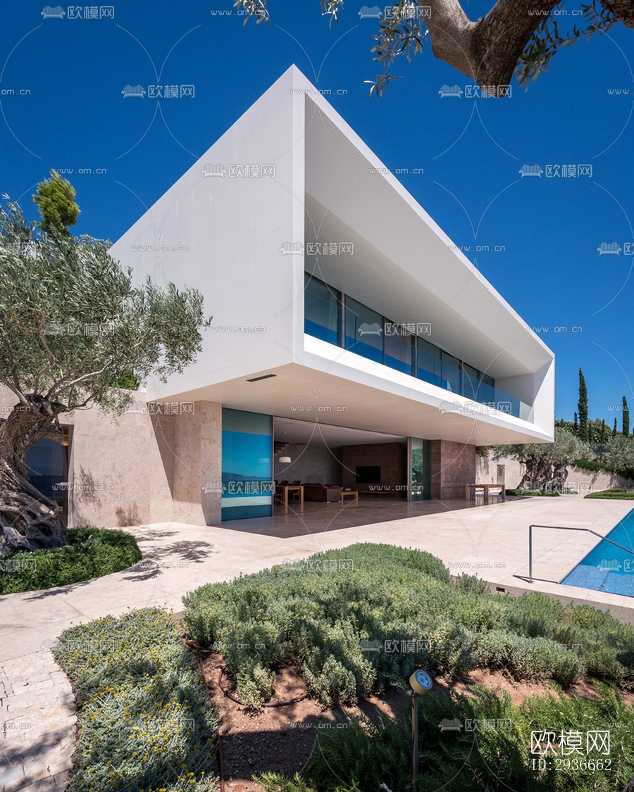 现代居住建筑效果图下载（渲染图12）