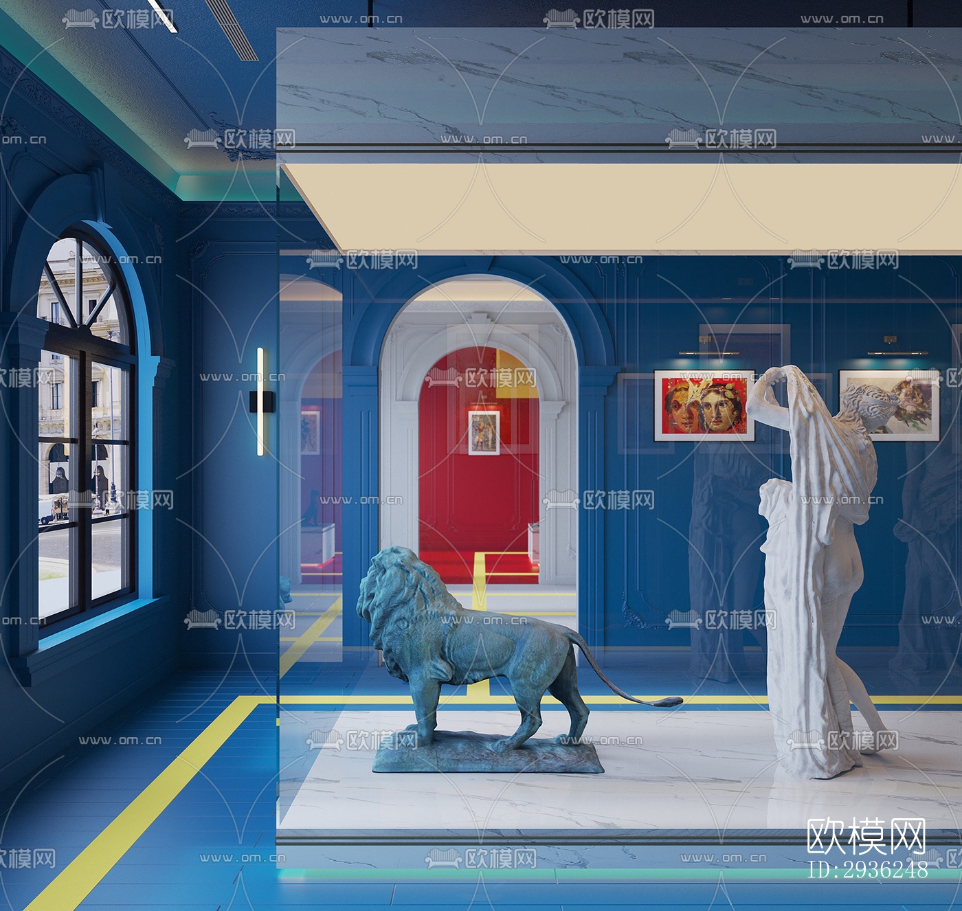 后现代美术博物馆效果图下载（渲染图6）