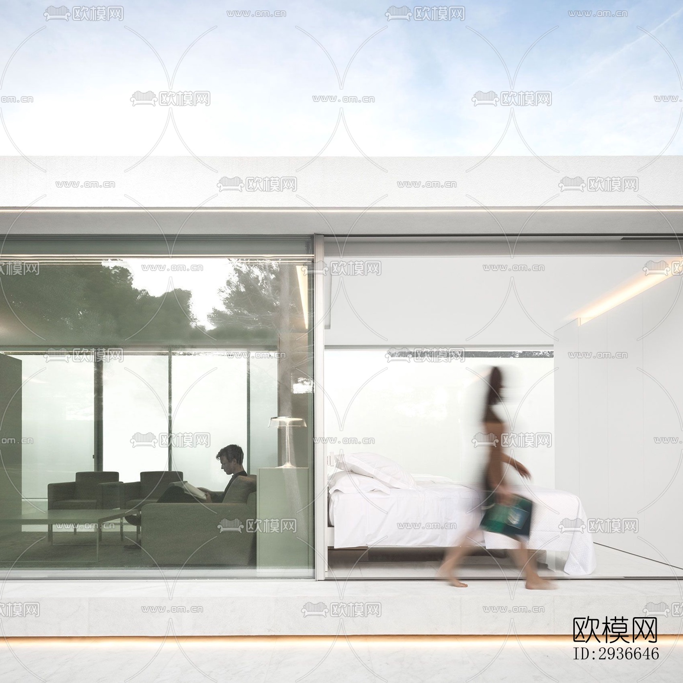 现代居住建筑效果图下载（渲染图17）