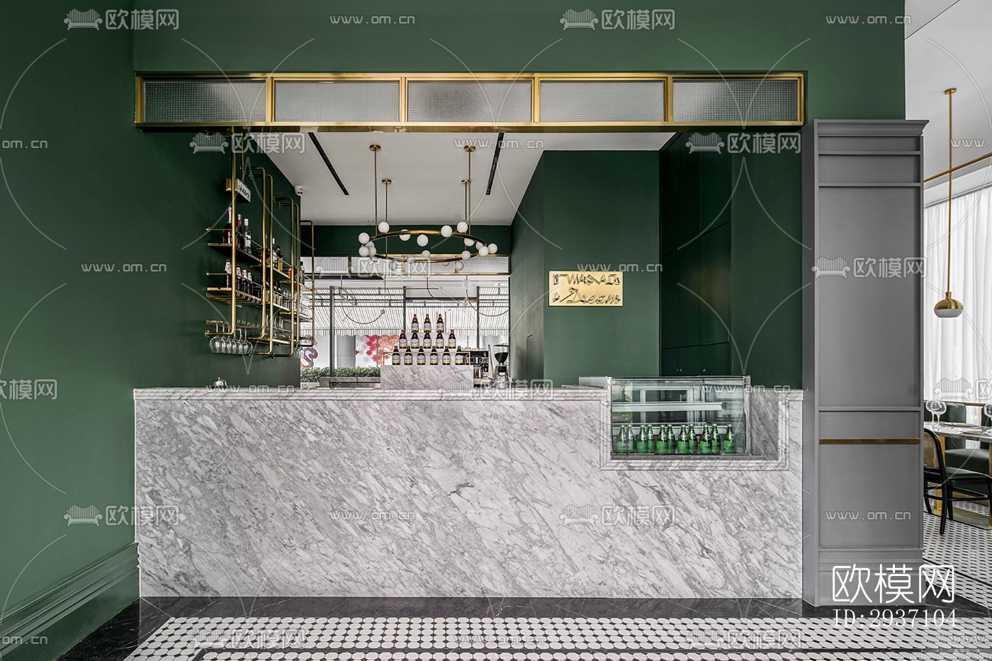 东南亚西餐厅效果图下载（渲染图1）