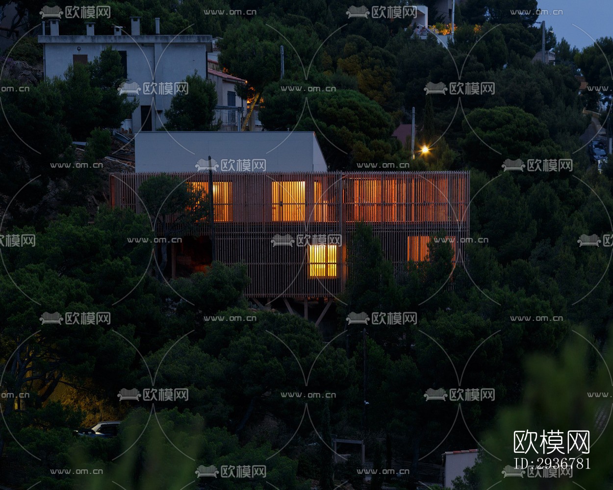 现代居住建筑效果图下载（渲染图4）