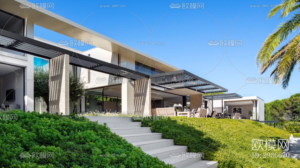 現(xiàn)代居住建筑效果圖下載(渲染圖14)