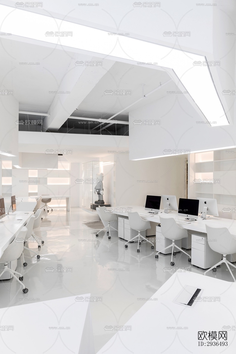 现代办公区效果图下载（渲染图13）