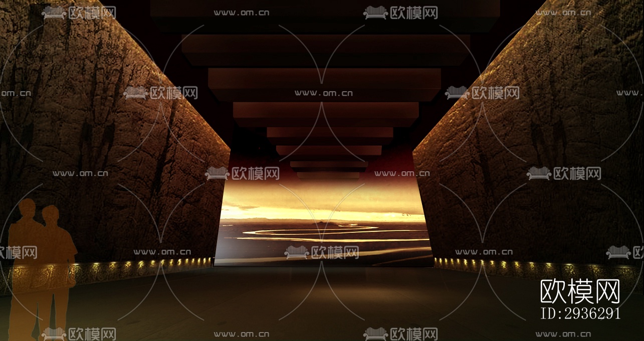 新中式美术博物馆效果图下载（渲染图9）