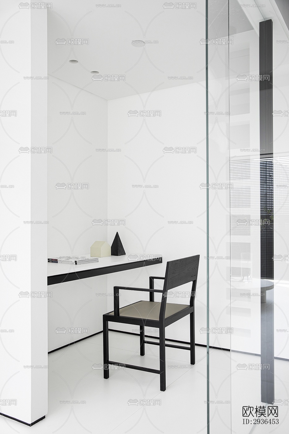 现代办公区效果图下载（渲染图3）