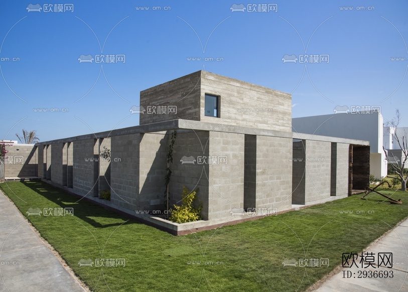 现代居住建筑效果图下载(渲染图4)