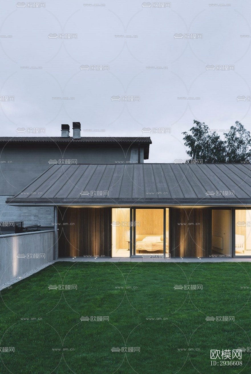 工业风居住建筑效果图下载（渲染图16）