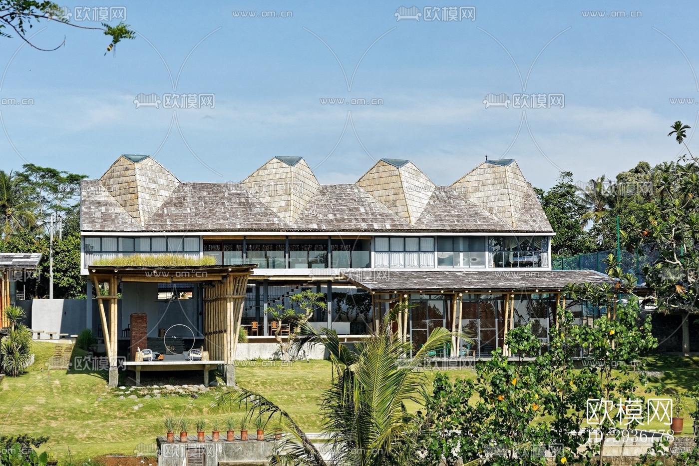 现代居住建筑效果图下载（渲染图3）