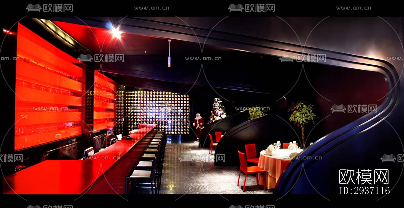 后现代西餐厅效果图下载（渲染图19）