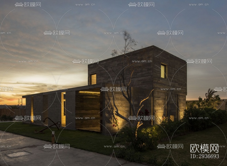 现代居住建筑效果图下载(渲染图11)
