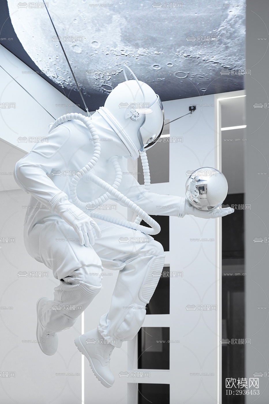 现代办公区效果图下载（渲染图5）